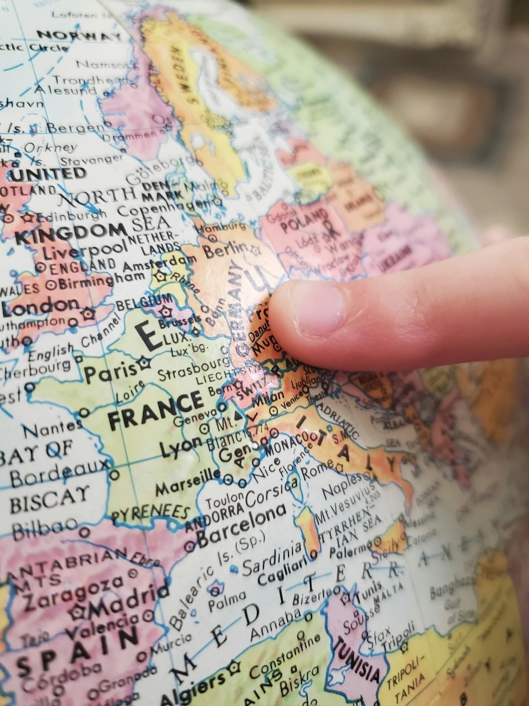 german passport and map